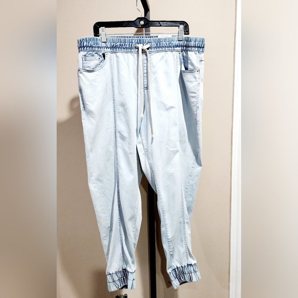 NWT INC International Concepts Core Drawstring Denim Joggers Size XL